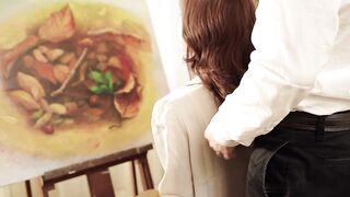 【超极品女神】绝美翘乳梦幻女神【辛尤里】最新大尺度 爆乳画家的呻吟 后入怼操淫荡高潮，
